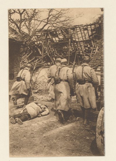 Bitva u Arrasu (9. května až červen) byla pro Němce extrémně krvavá. (...) Zde je epizoda zajetí Neuville (...) (název na objektu) 12 cartes postales illustrées de la Grande Guerre / Pochette č. 2 (název série na předmětu od Sémaphore