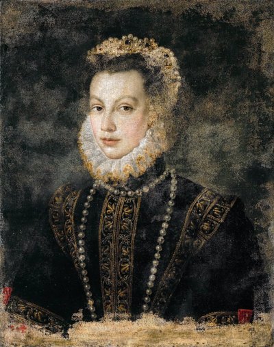 Alžběta de France (Isabelle de Valois, Isabel de la Paz) - Alžběta z Valois (1545-1568), královna Španělska - Sofonisba Anguissola (asi 1532-1625). Olej na plátně, c. 1599. Rozměr : 68x54 cm. Uměleckohistorické muzeum, Vienne od Sofonisba Anguissola