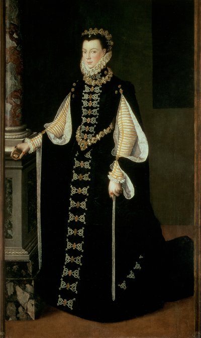 Isabella z Valois, královna Španělska (1545-68), manželka španělského krále Filipa II (1556-98) od Sofonisba Anguissola