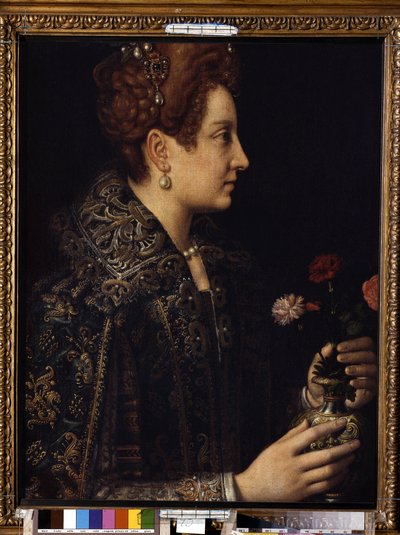 ""Portrait de femme de profil"" (Female portrait) Peinture de Sofonisba Anguissola (vers 1532-1625) Dim. 68.5x52.5 cm Musee de l