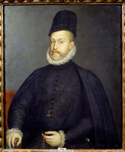 Portrét španělského krále Filipa II. (1527-1598) Obraz Sofonisba Anguisciola nebo Anguissiola (1540-1625) od Sofonisba Anguissola
