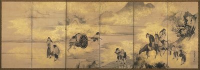 The Eight Immortals of the Wine Cup, později 1700. od Soga Shohaku