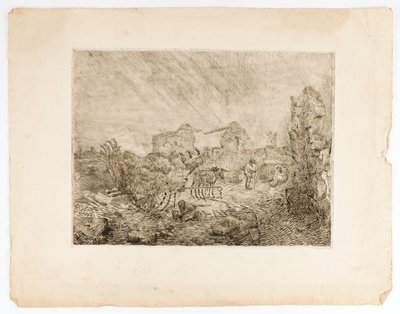 Vozík a ruiny od Solon H. Borglum
