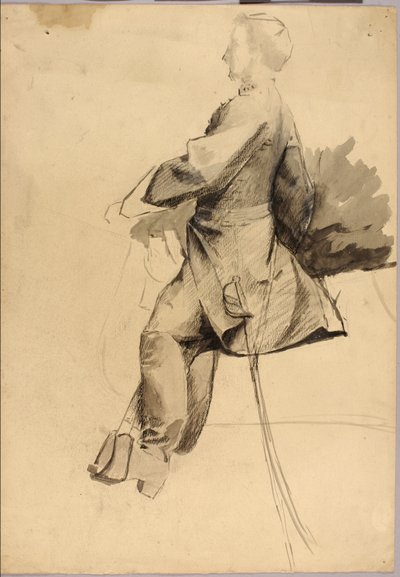 Studie jezdeckého pomníku od Solon H. Borglum
