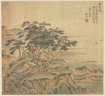 Yutai Peak Jade Terrace Peak, 1500s. od Song Xu