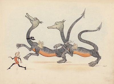 Ilustrace k Malým dvojčatům od S. Rosamond Praeger (barevná litografie) od Sophia Rosamond Praeger