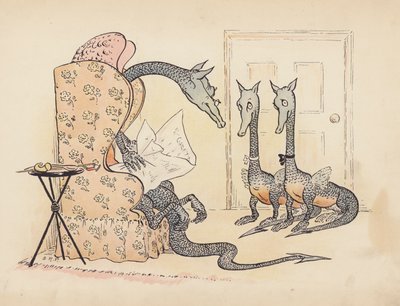 Ilustrace k Malým dvojčatům od S. Rosamond Praeger (barevná litografie) od Sophia Rosamond Praeger