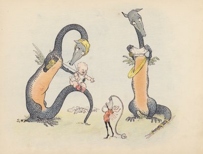 Ilustrace k Malým dvojčatům od S. Rosamond Praeger (barevná litografie) od Sophia Rosamond Praeger