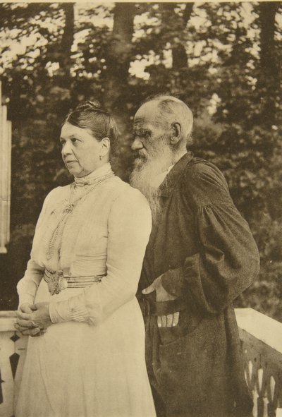 Ruský autor Lev Tolstoj a jeho manželka Sophia, Rusko, 90. léta 19. století. od Sophia Andreevna Tolstaya