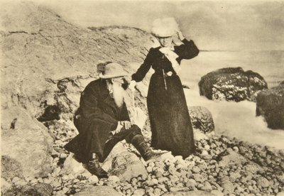 Ruský autor Leo Tolstoj a jeho manželka Sophia u Černého moře, Krym, Rusko, 1902 od Sophia Andreevna Tolstaya