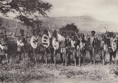 Kafir Warriors (černobílá fotografie) od South African Photographer