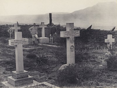 Důstojnické hroby v Majubě (černobílá fotografie) od South African Photographer