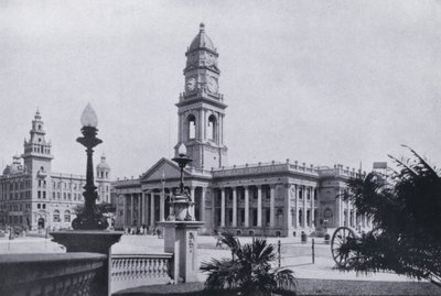 Pošta a Natal Bank, Durban (černobílá fotografie) od South African Photographer