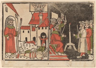 Masakr prvorozených a egyptská temnota od Spanish 15th Century