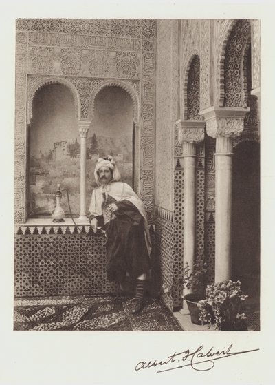 Albert F Calvert, portrét a podpis (barevné lito) od Spanish Photographer