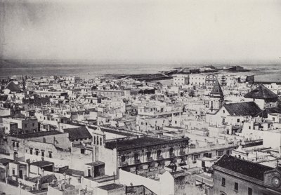 Cádiz: Vista General Desde la Torre de Tavira (černobílá fotografie) od Spanish Photographer