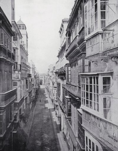 Calle Ancha, Cádiz (čb fotografie) od Spanish Photographer