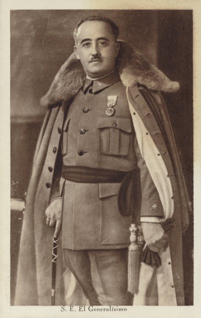 Francisco Franco, španělský generál a diktátor (čb fotografie) od Spanish Photographer