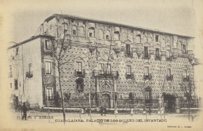 Palacio del Infantado, Gudalajara, Španělsko (čb fotografie) od Spanish Photographer