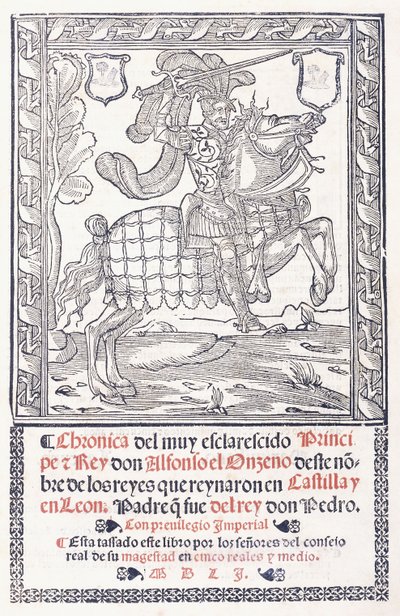 Alfonso XI., král Kastilie a Leónu, na koni, 1551 od Spanish School