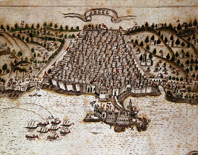 Alžír (pero a inkoust a akvarel na papíře) (detail 268751) od Spanish School