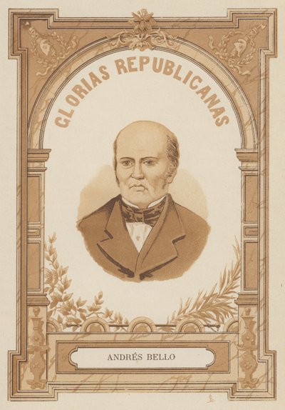 Andres Bello, venezuelský humanista, politik; filozof a básník od Spanish School
