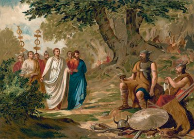 Atila a římští velvyslanci od Spanish School