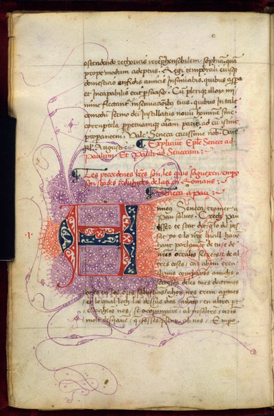 Burney 252, f. 4v, iniciála puzzle 