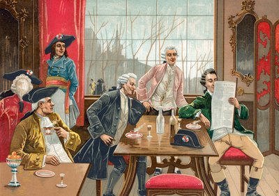 Kavárna v Paříži v době francouzské revoluce od Spanish School