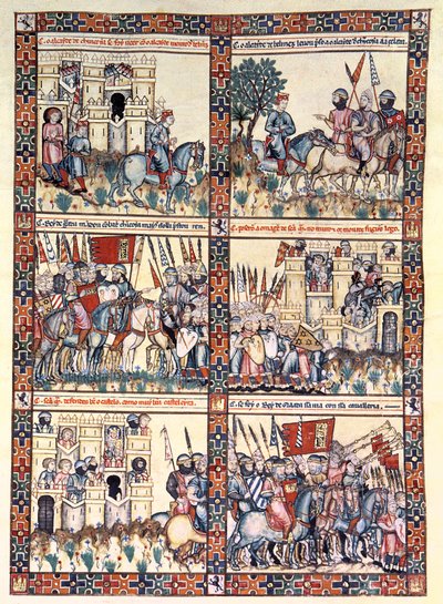 Cantiga 187, jedna ze 420 hudebních skladeb vyprávějících zázraky Panny Marie, napsaná v galicijštině pro Alfonse X 
