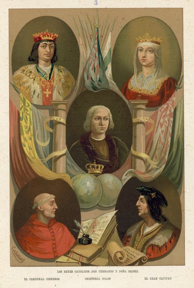 Ferdinand a Isabella Španělští od Spanish School