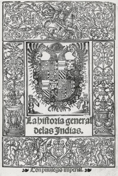 Frontispis z „Obecné historie Indie“ od Spanish School