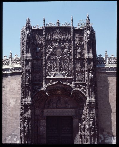 Gotické umění Isabelin: fasáda du College saint Gregoire (San Gregorio) 1488-1496 Valladolid, Španělsko (gotické umění: pohled na fasádu collegia (Colegio de San Gregorio) Valladolid Španělsko) od Spanish School