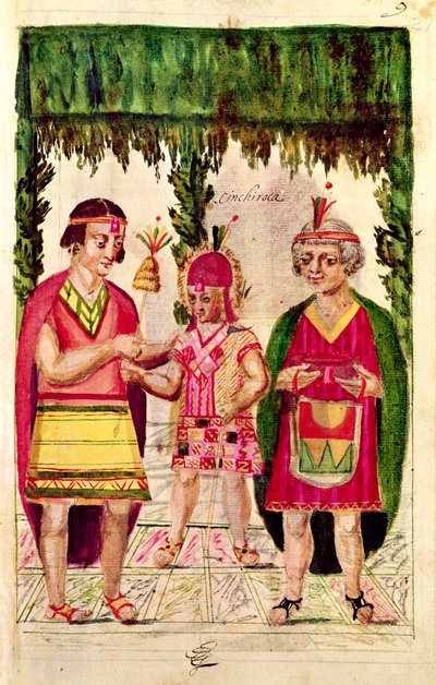 Ilustrace Cincheroca, z „Historie a královské genealogie peruánských králů Inků, jejich činy, zvyky, kostýmy a způsob vlády“, známý jako Codice Murua od Spanish School