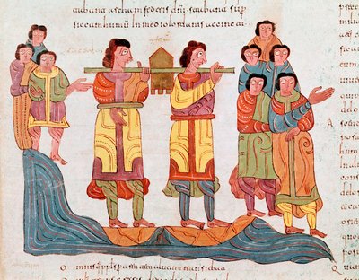 Mozarabské umění: „“ Převoz Svaté archy úmluvy do Jeruzaléma“ od Spanish School