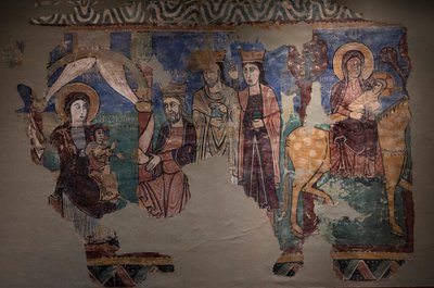 Freska Původ kostela iglesia de la Asuncion de Mar