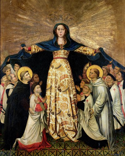 Panna Maria Milostná a mistři řádu Montesa od Spanish School