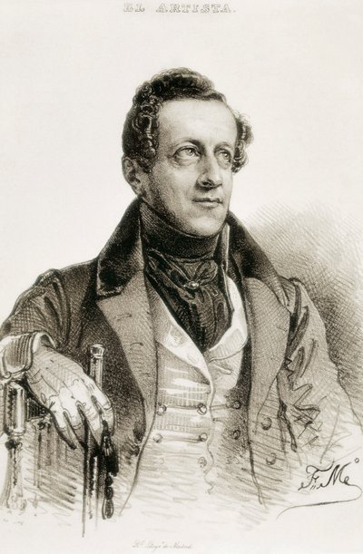 Portrét Angela de Saavedra a Ramirez Baquedano, vévoda z Rivas od Spanish School