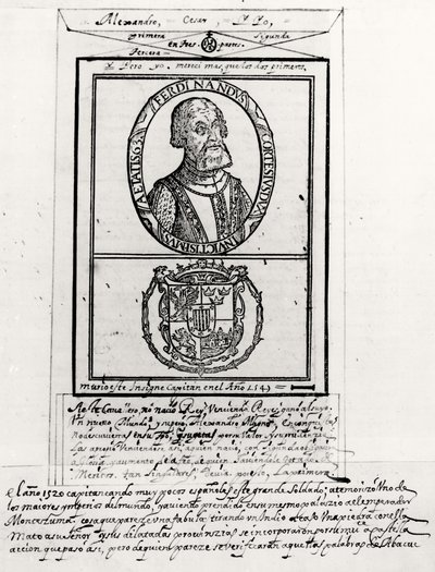 Portrét Hernanda Cortese (1485-1547) a jeho paží od Spanish School