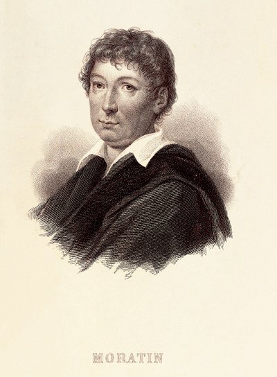 Portrét Leandra Fernandeze de Moratina (1760-1828), španělského spisovatele. Rytina 19. století. Romantické muzeum v Madridu. od Spanish School