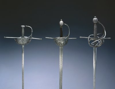 Rapiers, cca 1650 (ocel, kůže a dřevo) od Spanish School