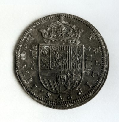 Stříbrná korunová mince čtyř realů z doby vlády Filipa III. Španělského a Portugalska (1578-1621) (stříbrná) od Spanish School