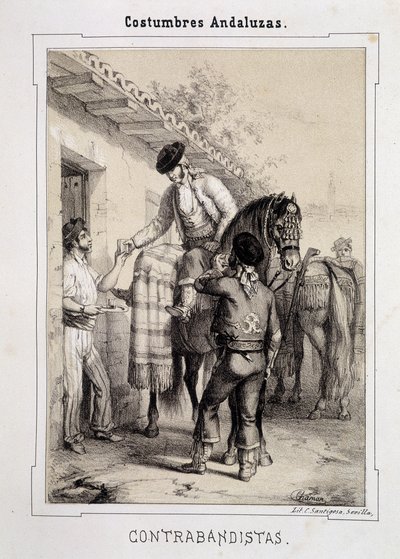 Pašeráci, “”Andaluské kostýmy”” od D Antonio Chaman od Spanish School