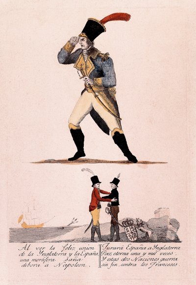Španělská válka za nezávislost: Napoleon čelí alianci mezi Španělskem a Anglií od Spanish School