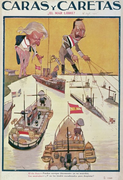 Kaiser a strýček Sam v době 1. světové války, 1915 od Spanish School