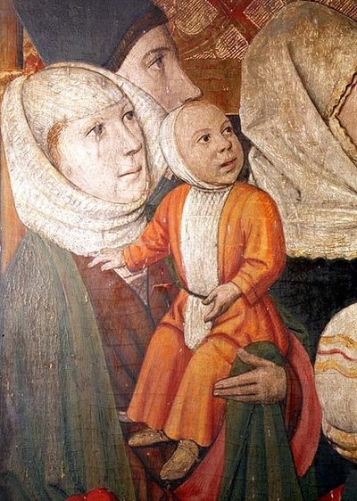 Oltář sv. Vincenta, zobrazující osobnosti doby z farnosti Sarria od Spanish School