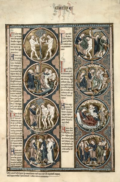Toledská bible Moralisee f.7v od Spanish School