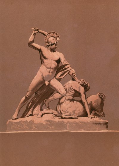 Theseus zabíjí minotaura od Spanish School