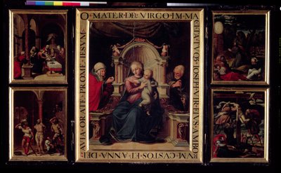 Triptych z kaple relikvií od Spanish School