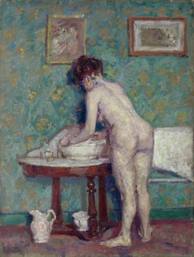 Interiér s aktem (olej na plátně) od Spencer Frederick Gore